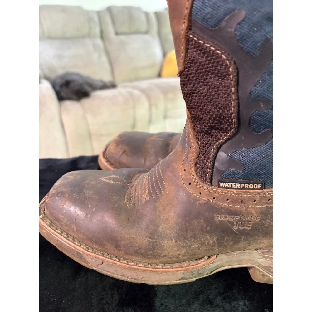 Double H DH5392 Mens Brown Waterproof Non-Metallic Safety Toe Work Boots Size 7M